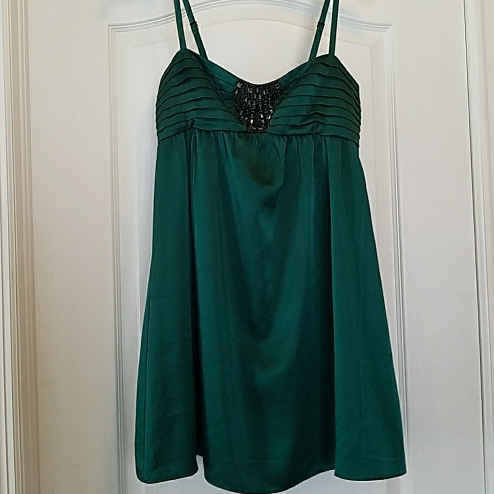 BCBGMaxazria Adjustable Beaded Top